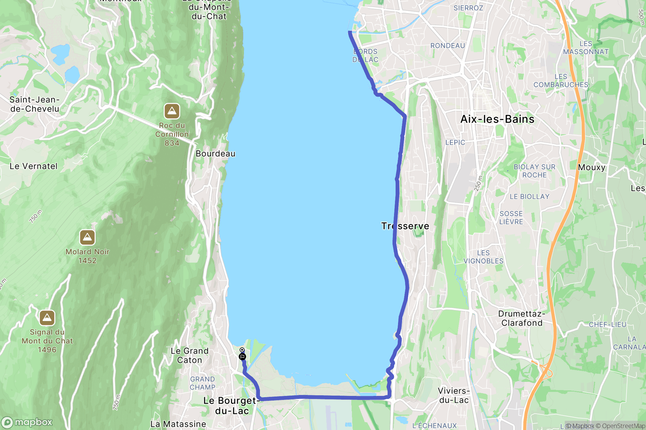 Le Bourget-du-Lac: routekaart voor buitenactiviteiten - France