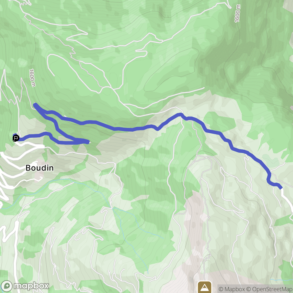 Beaufort : carte du parcours de randonnée - France