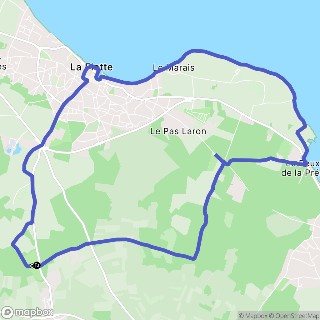 Sainte-Marie-de-Ré : carte du parcours de randonnée - France