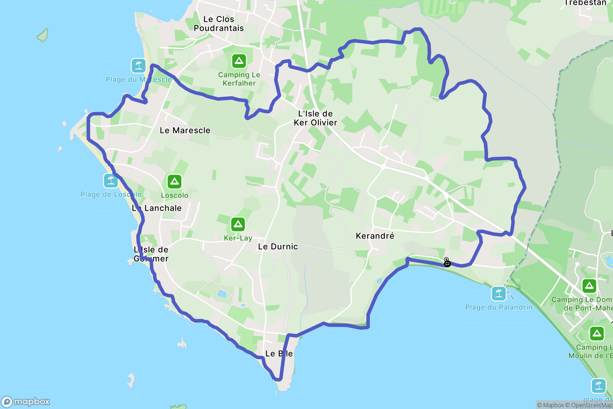 Pénestin : carte du parcours de randonnée - France