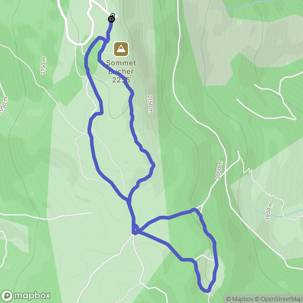 Molines-en-Queyras : carte du parcours de randonnée - France