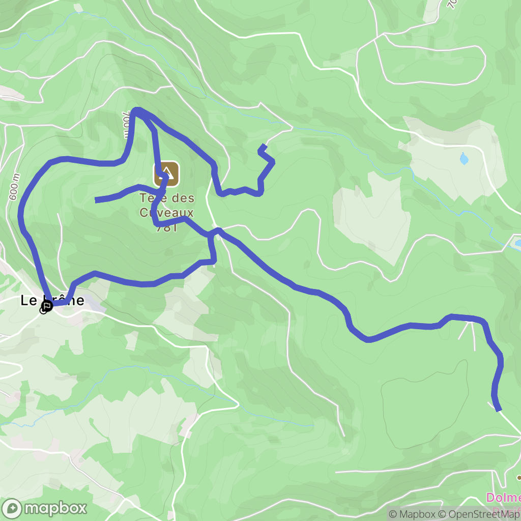 Eloyes : carte du parcours de randonnée - France