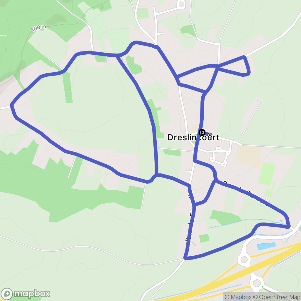 Ribécourt-Dreslincourt : carte du parcours de randonnée - France