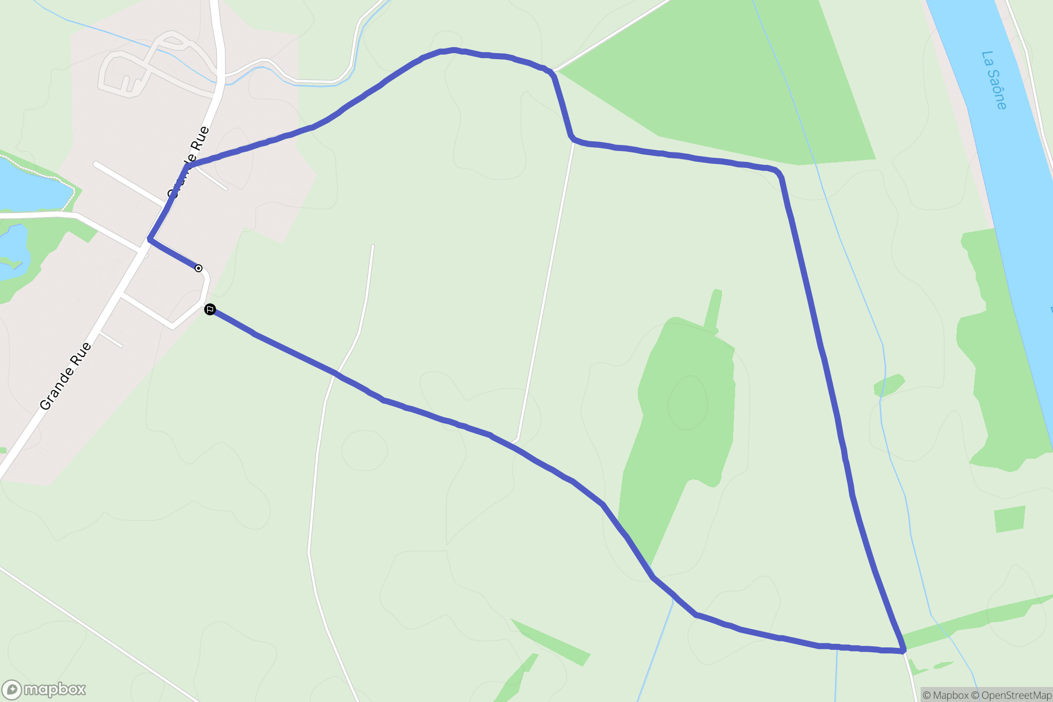 Les Maillys : carte du parcours de randonnée - France