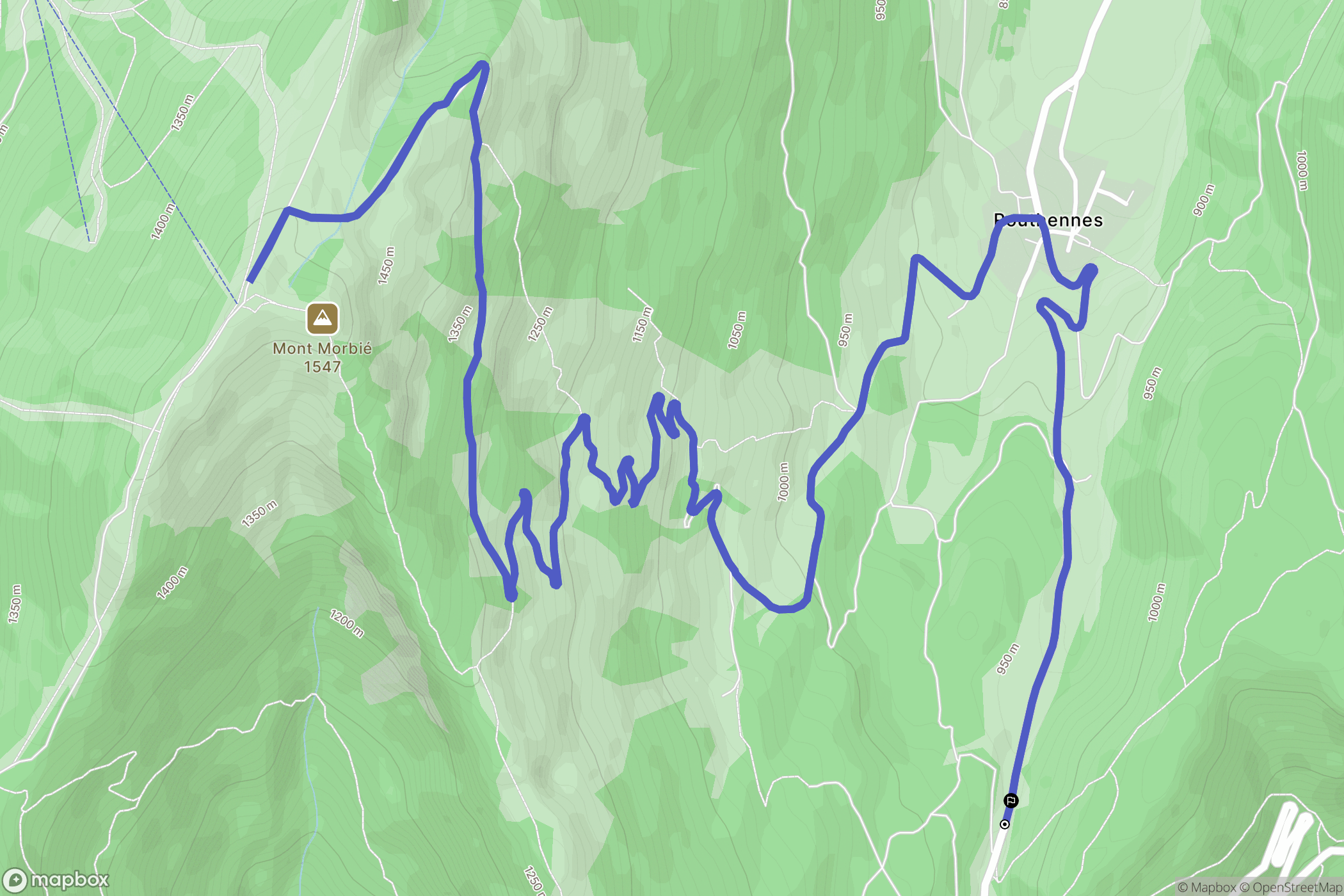 Saint-Pierre-d'Albigny : carte du parcours de randonnée - France
