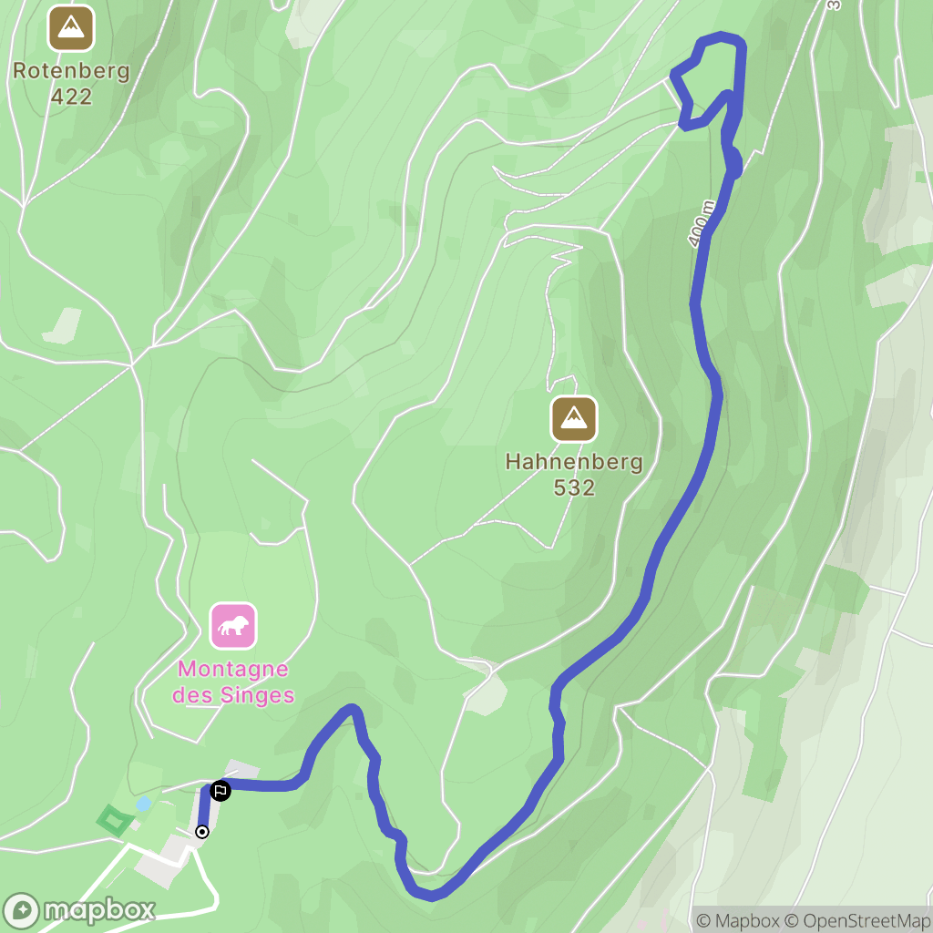 Kintzheim : carte du parcours de randonnée - France