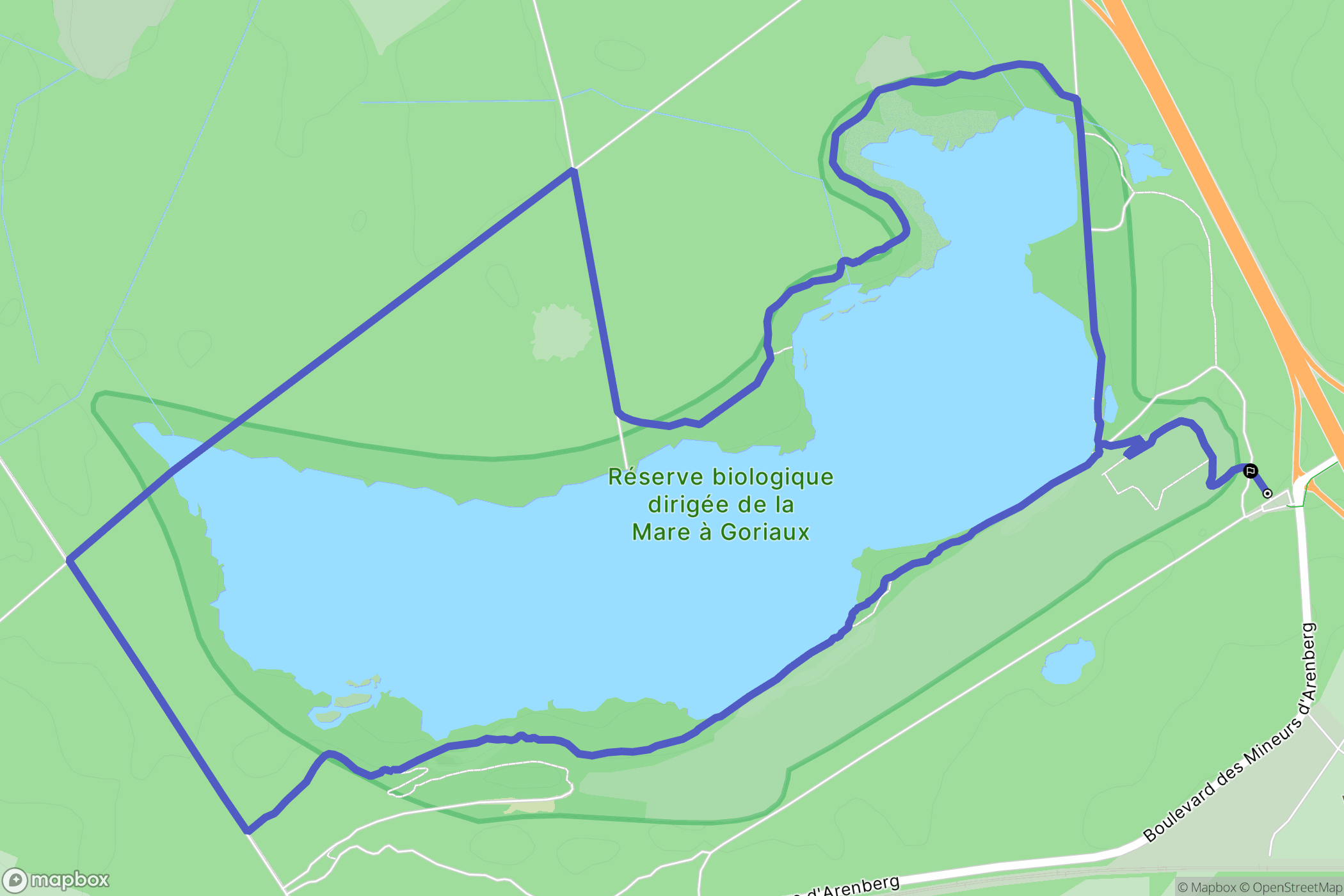 Raismes : carte du parcours de randonnée - France