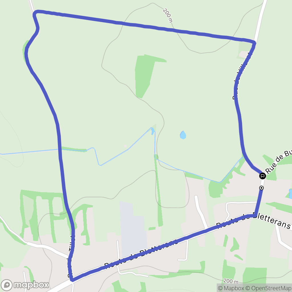Sens-sur-Seille : carte du parcours de randonnée - France