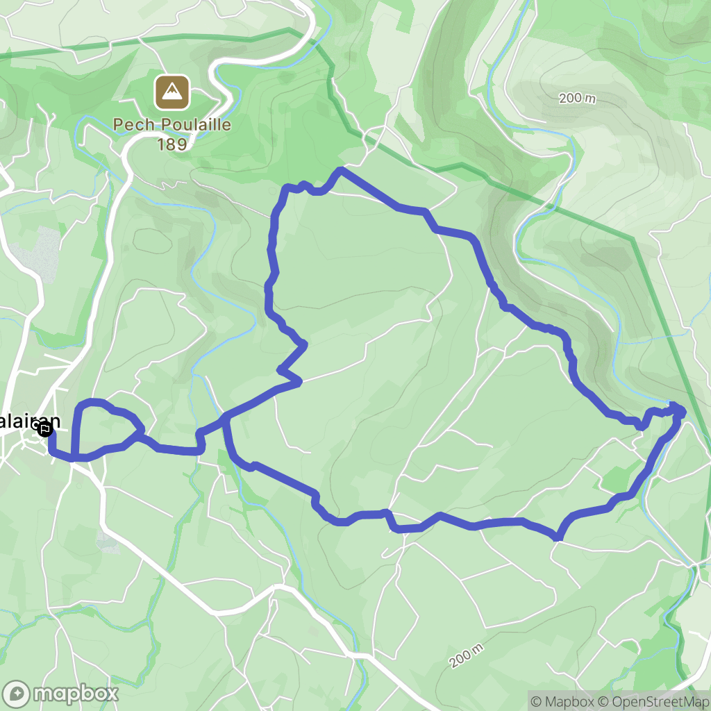 Talairan : carte du parcours de randonnée - France