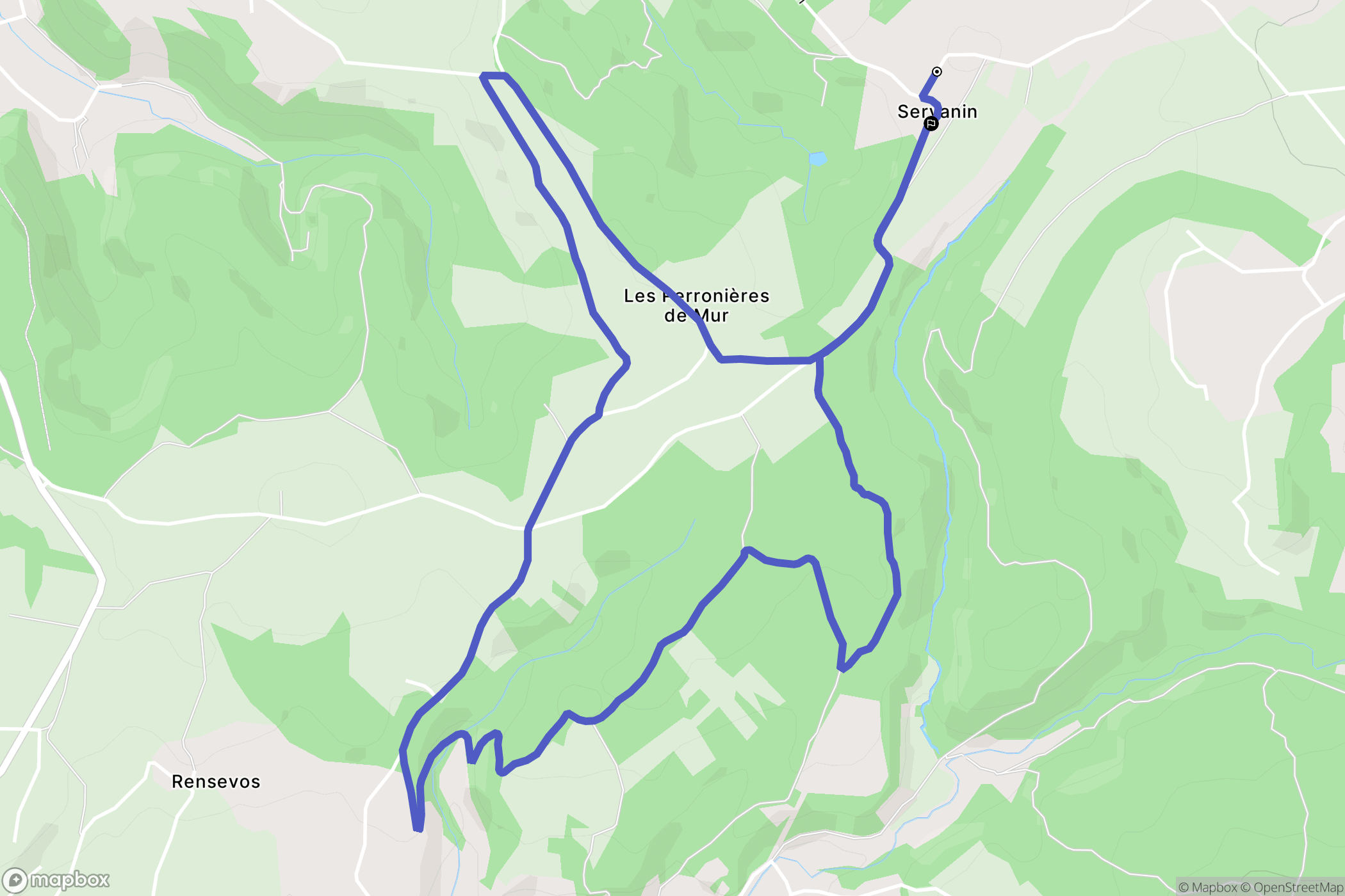 Oytier-Saint-Oblas : carte du parcours de randonnée - France