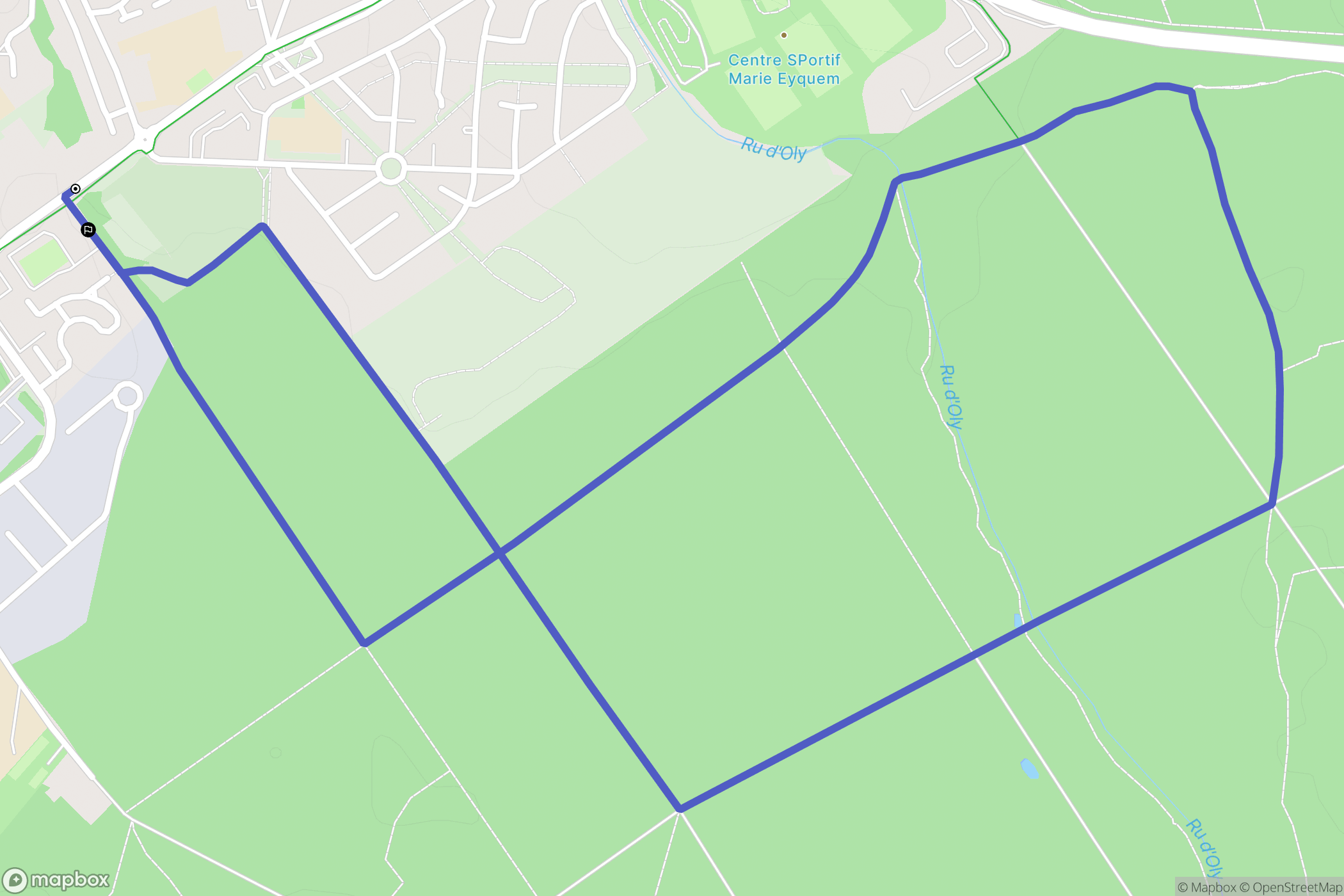Draveil : carte du parcours de randonnée - France