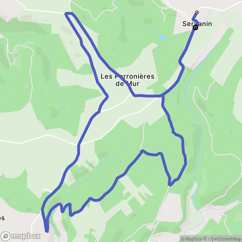 Oytier-Saint-Oblas : carte du parcours de randonnée - France