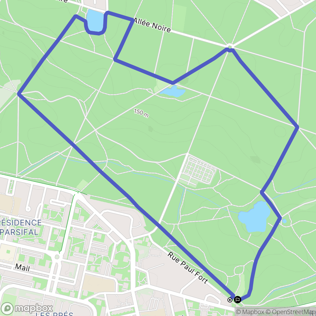 Vélizy-Villacoublay : carte du parcours de randonnée - France