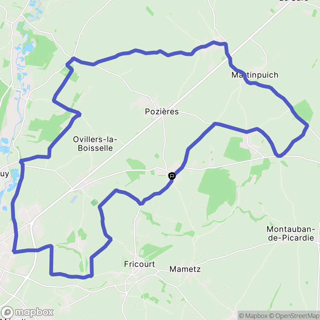 Contalmaison : carte du parcours de randonnée - France