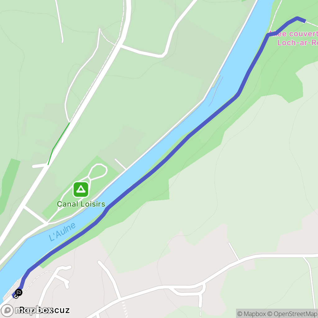 Gouézec : carte du parcours de randonnée - France