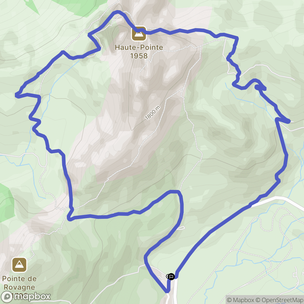 Mieussy : carte du parcours de randonnée - France