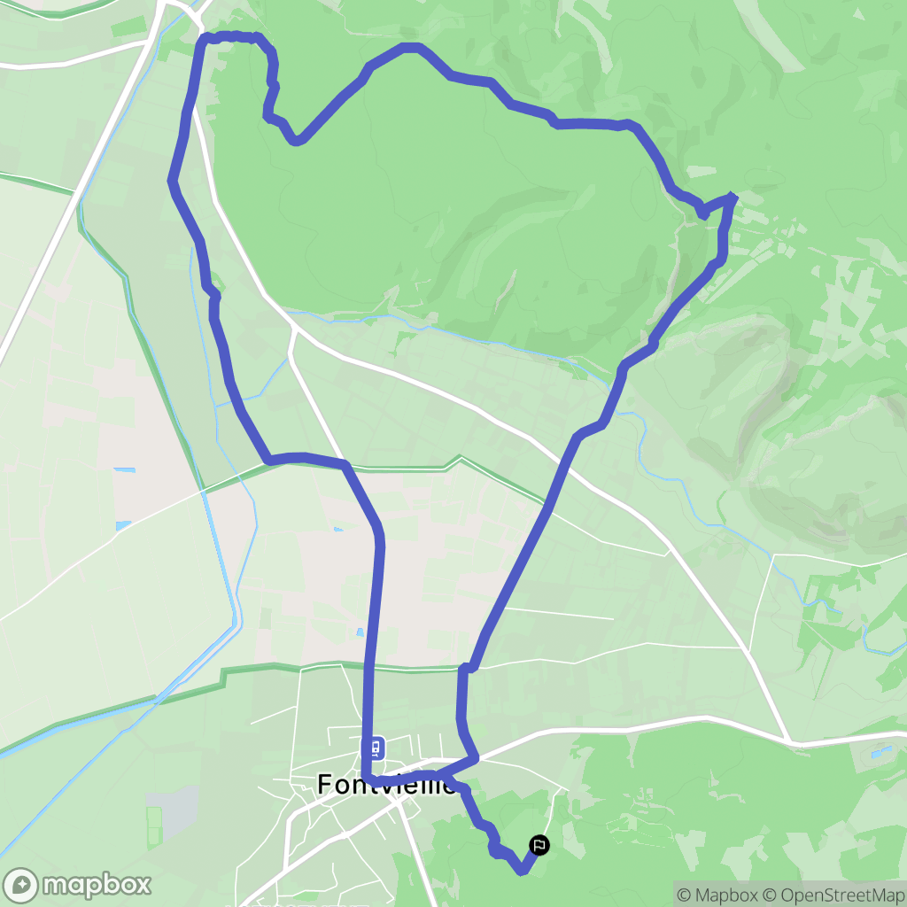Fontvieille : carte du parcours de randonnée - France