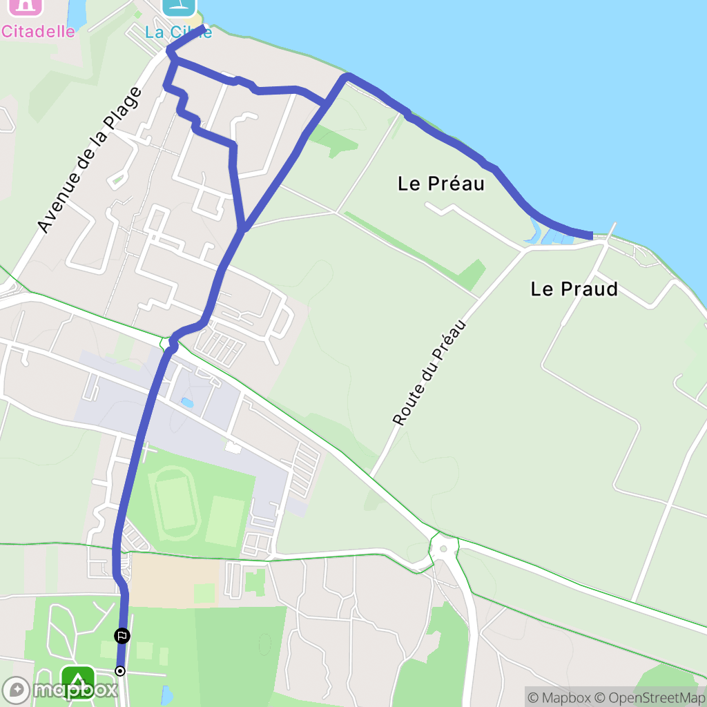 Saint-Martin-de-Ré : carte du parcours de randonnée - France