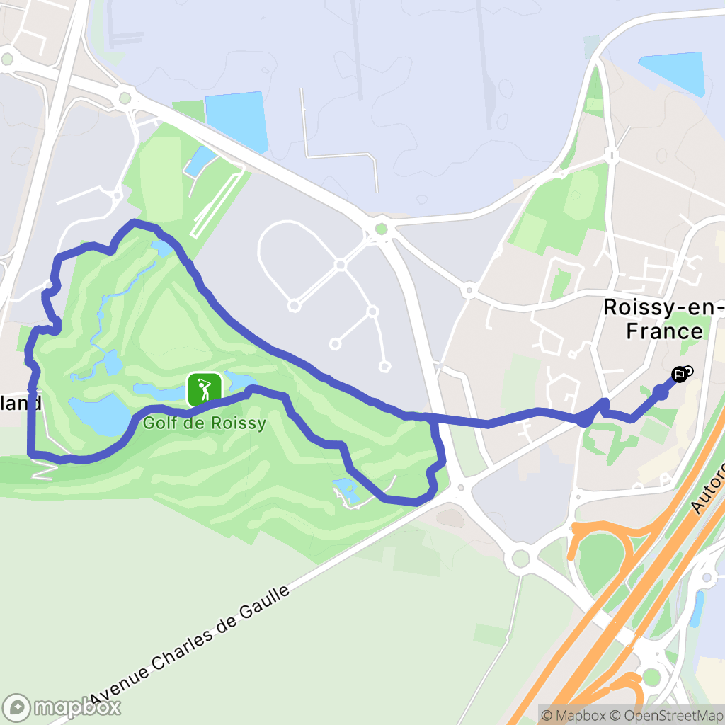 Roissy-en-France : carte du parcours de randonnée - France
