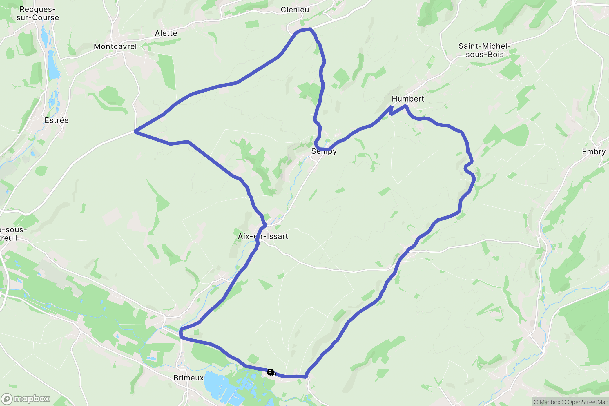 Marenla : carte du parcours de randonnée - France