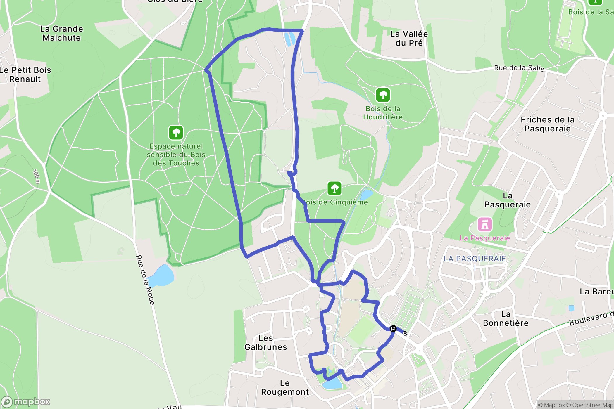Ballan-Miré : carte du parcours de randonnée - France