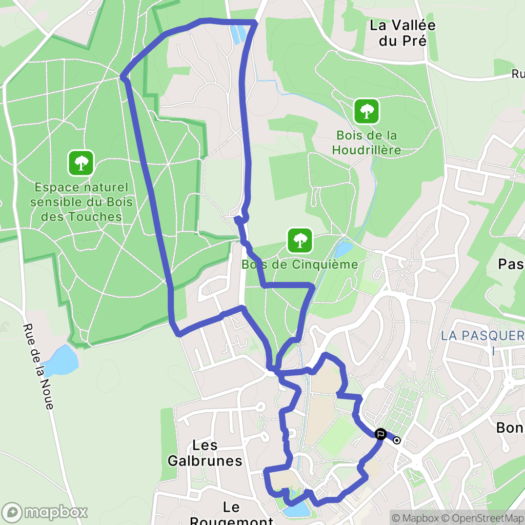 Ballan-Miré : carte du parcours de randonnée - France