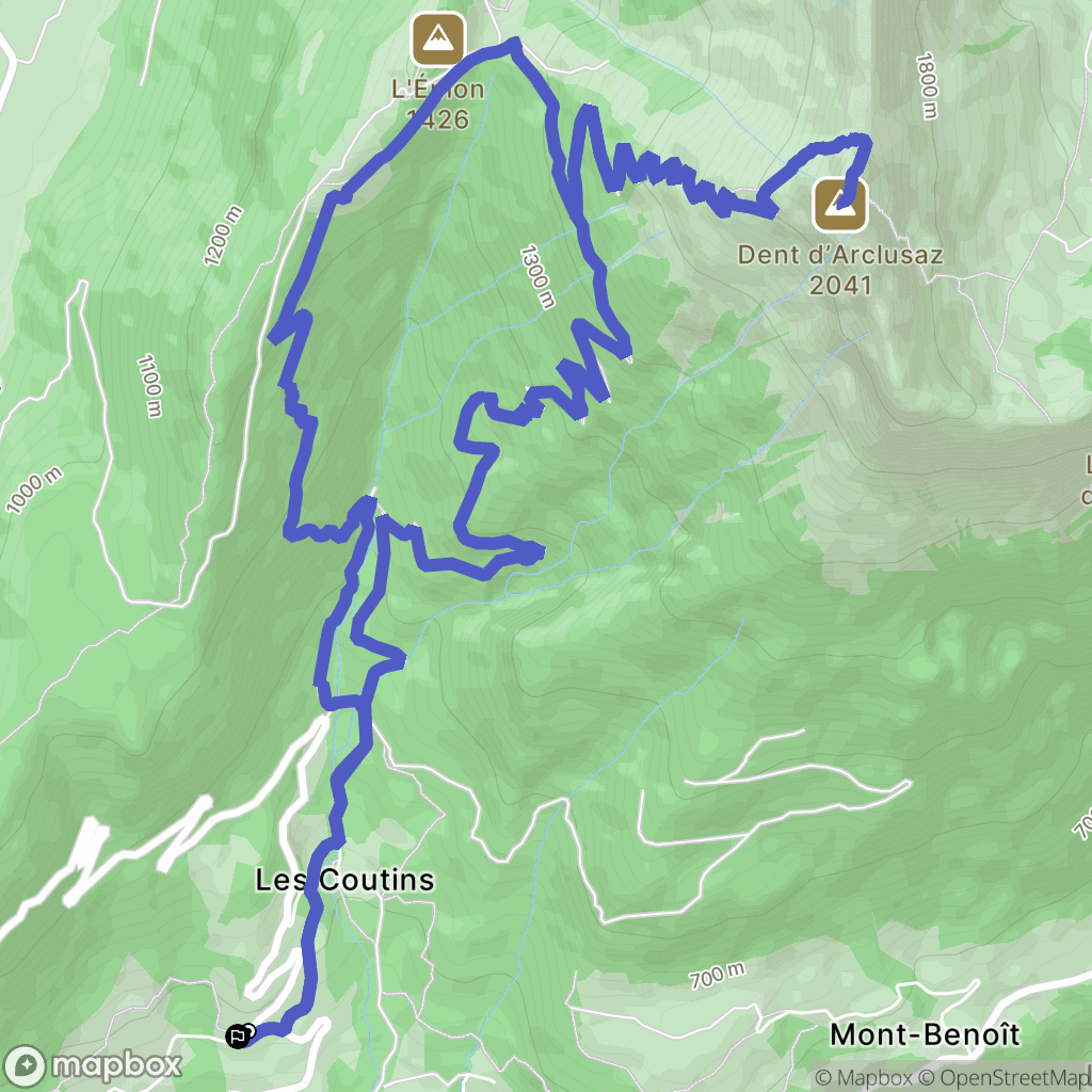 Saint-Pierre-d'Albigny : carte du parcours de randonnée - France