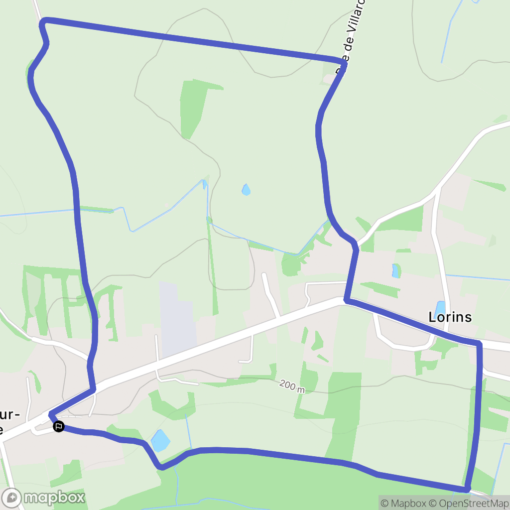 Sens-sur-Seille : carte du parcours de randonnée - France