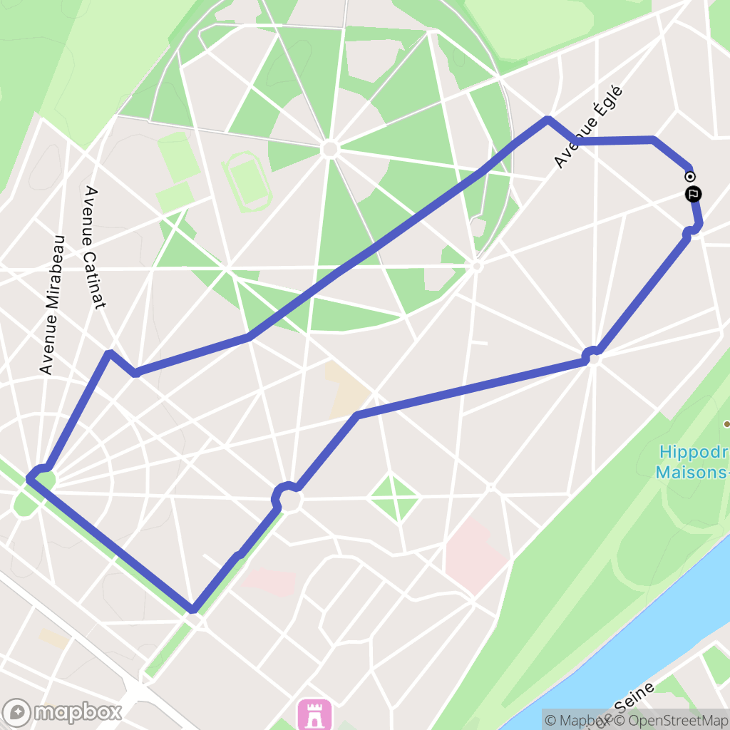 Maisons-Laffitte : carte du parcours de randonnée - France