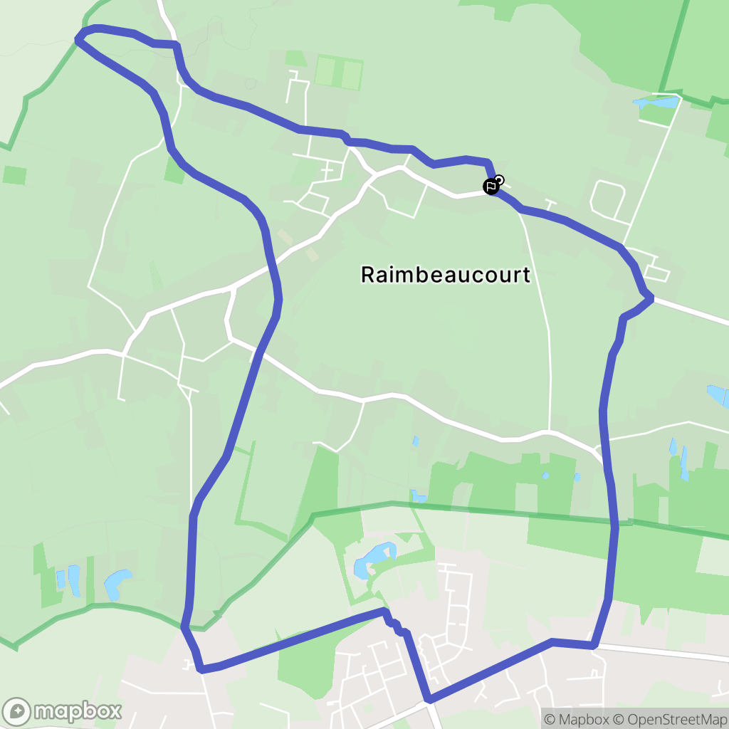 Raimbeaucourt : carte du parcours de randonnée - France