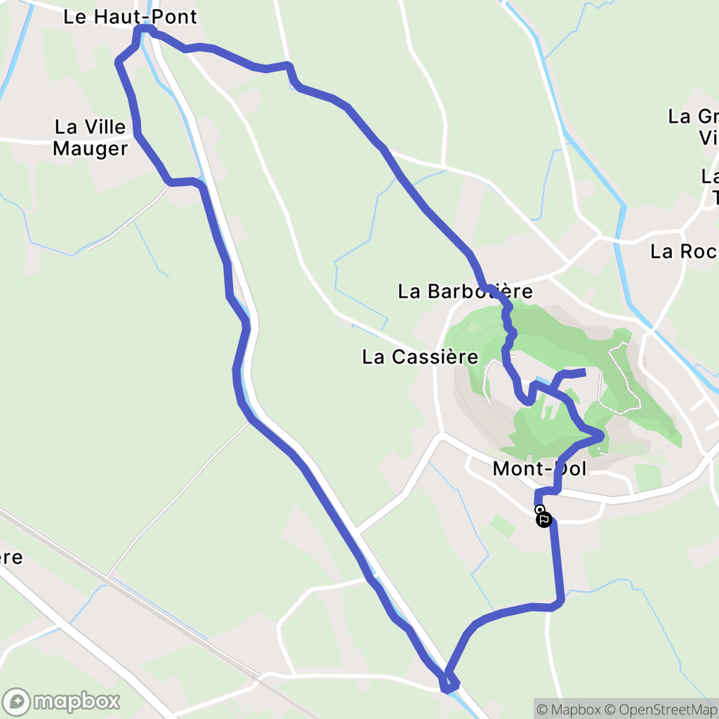 Mont-Dol : carte du parcours de randonnée - France