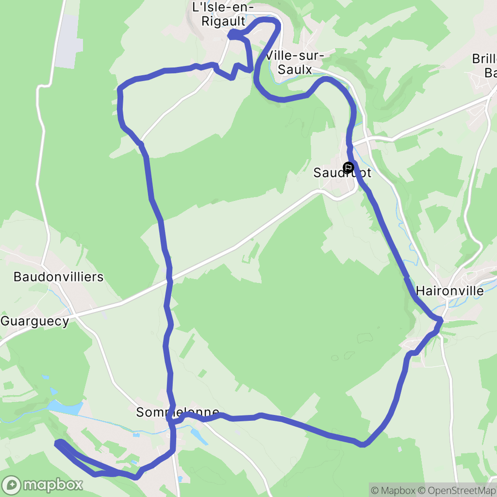 Saudrupt : carte du parcours de randonnée - France