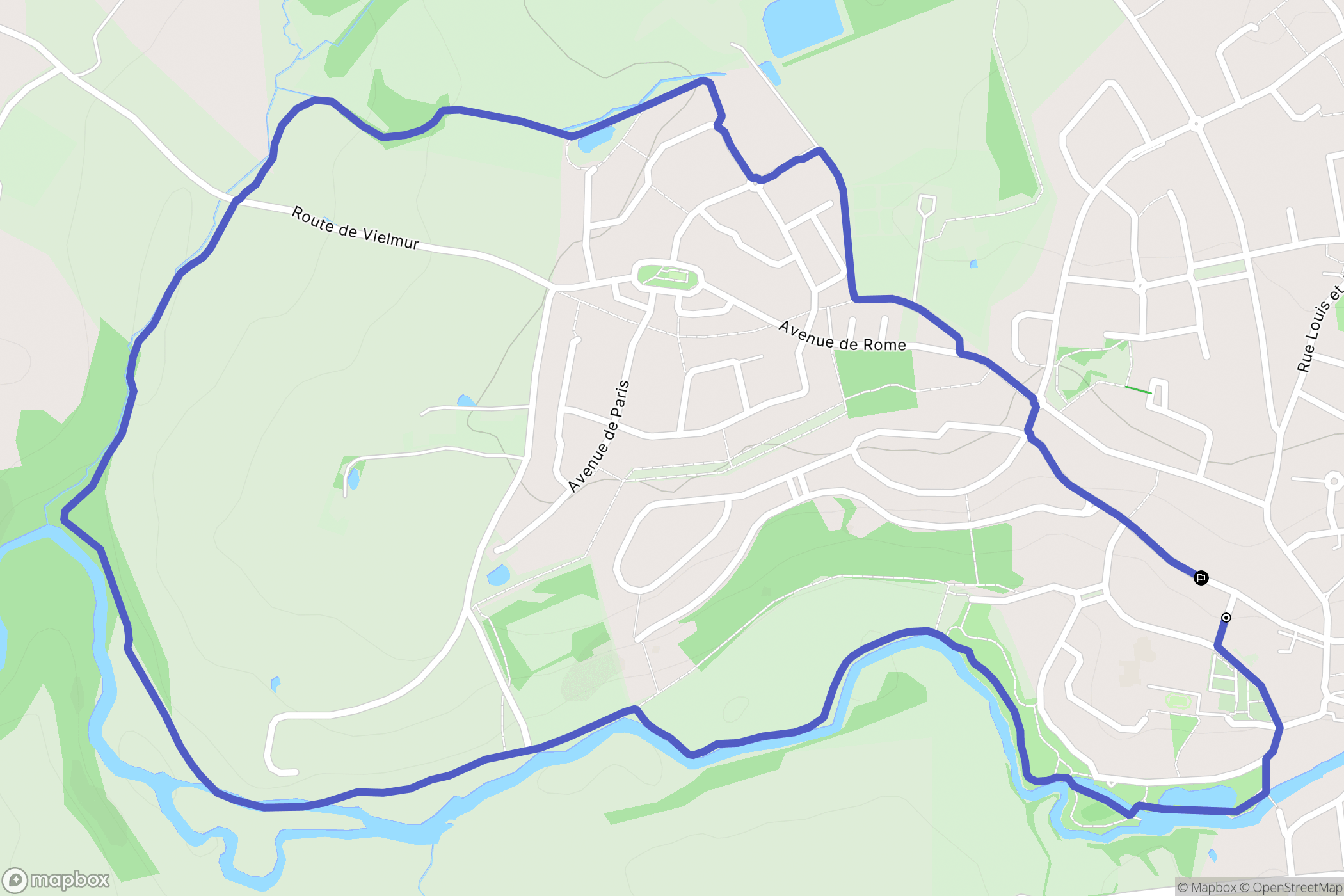 La Séguinière : carte du parcours de randonnée - France
