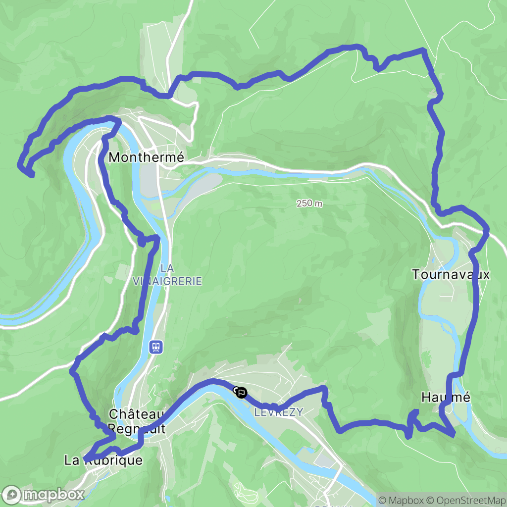 Bogny-sur-Meuse : carte du parcours de randonnée - France
