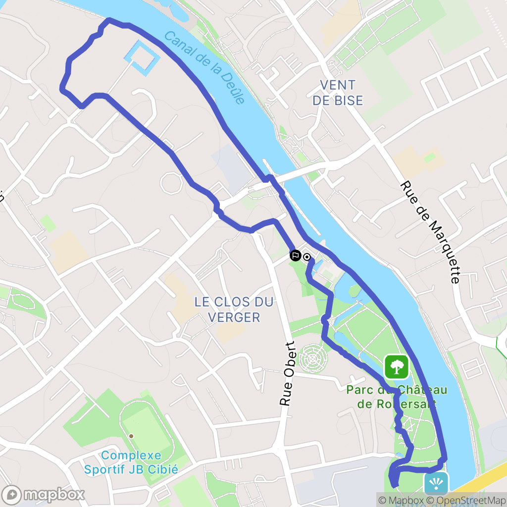 Wambrechies : carte du parcours de randonnée - France