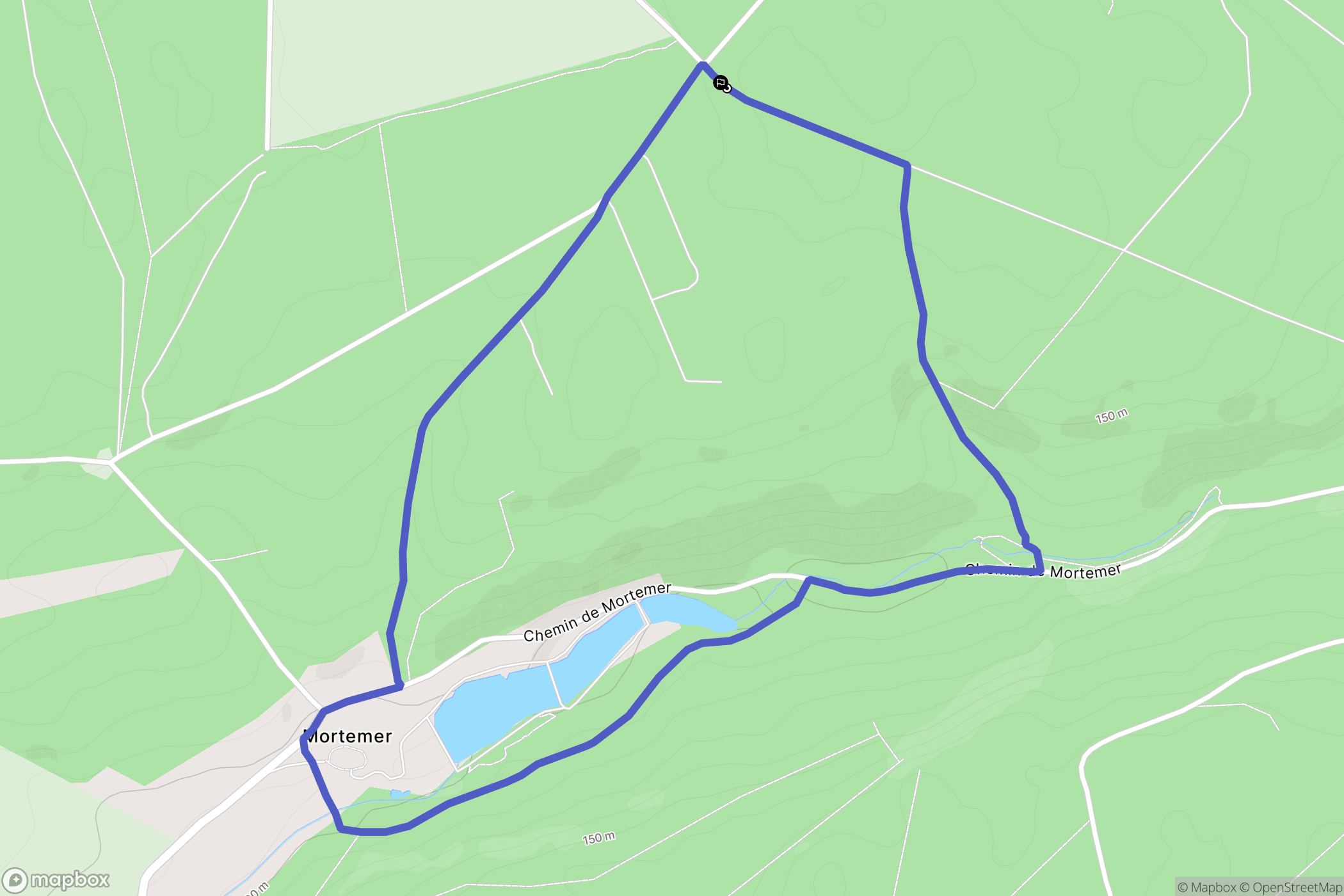 Lyons la Forêt : carte du parcours de randonnée - France