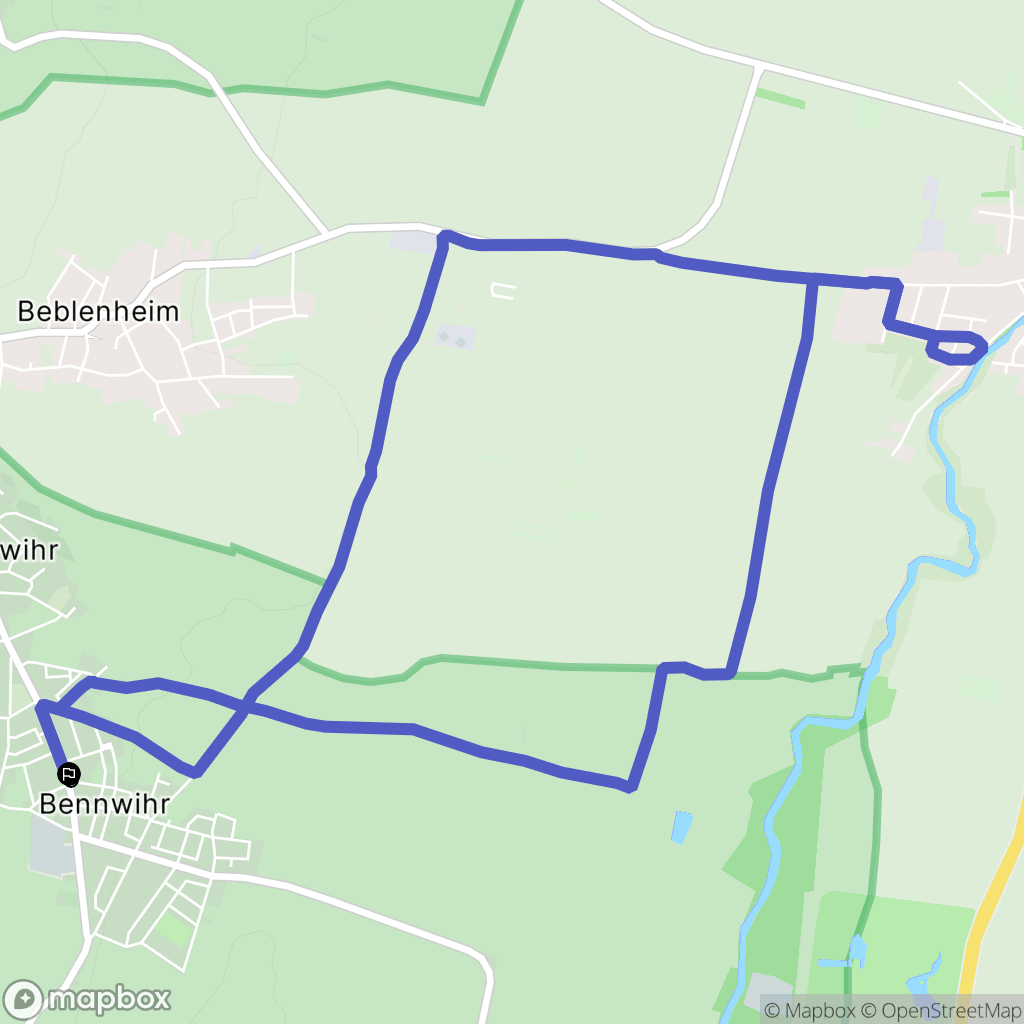 Bennwihr : carte du parcours de randonnée - France