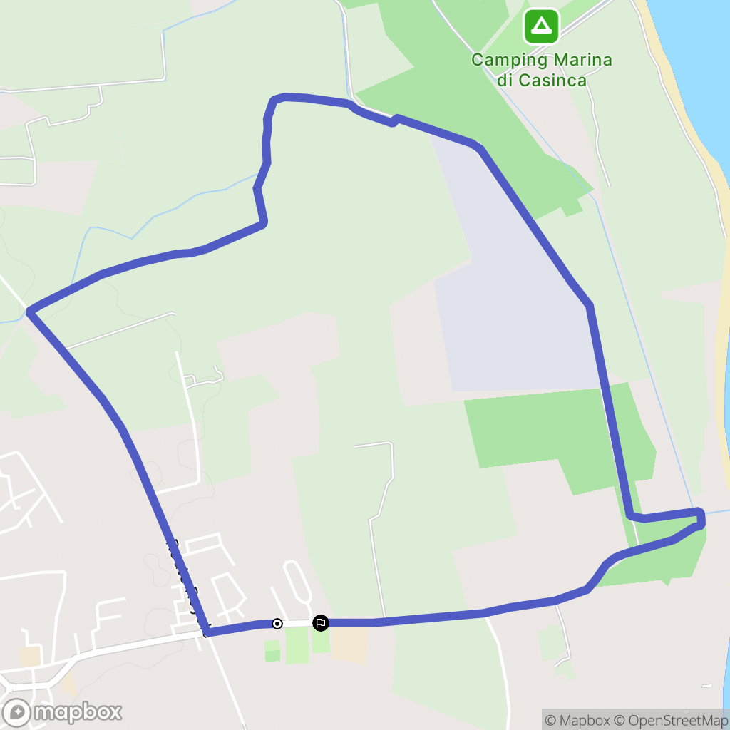 Penta-di-Casinca : carte du parcours de randonnée - France