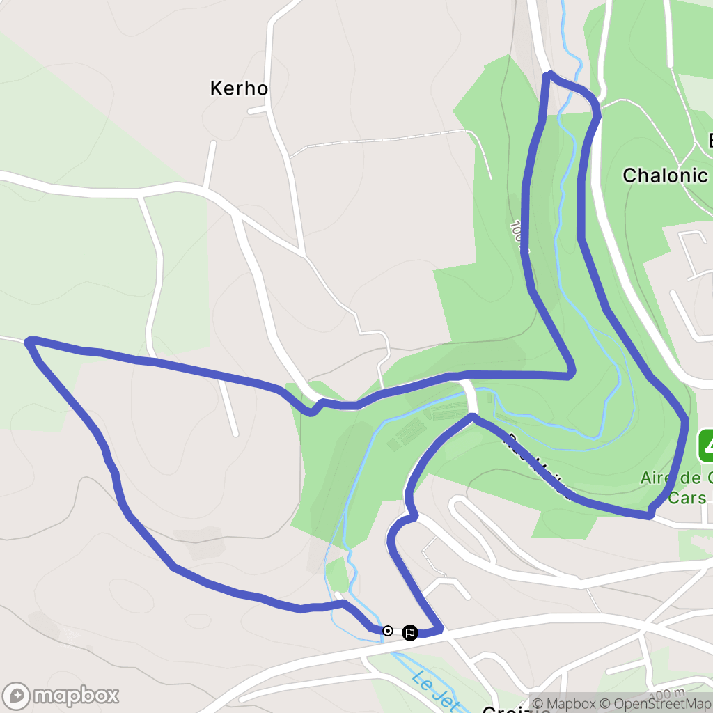 Elliant : carte du parcours de randonnée - France