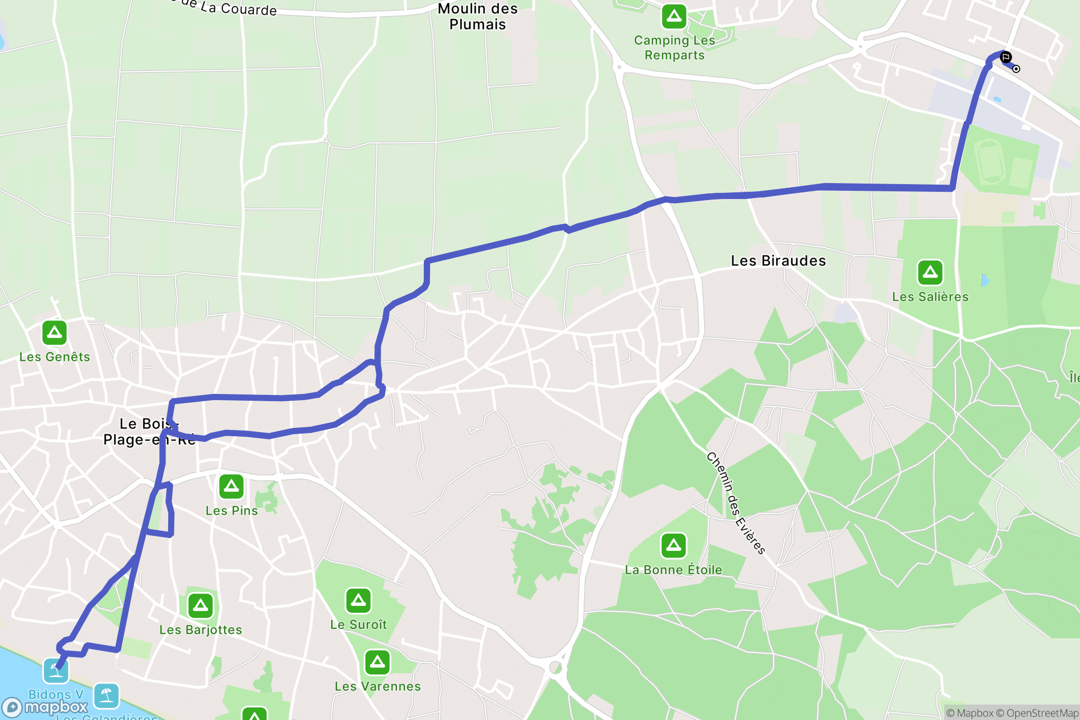 Saint-Martin-de-Ré : carte du parcours de randonnée - France