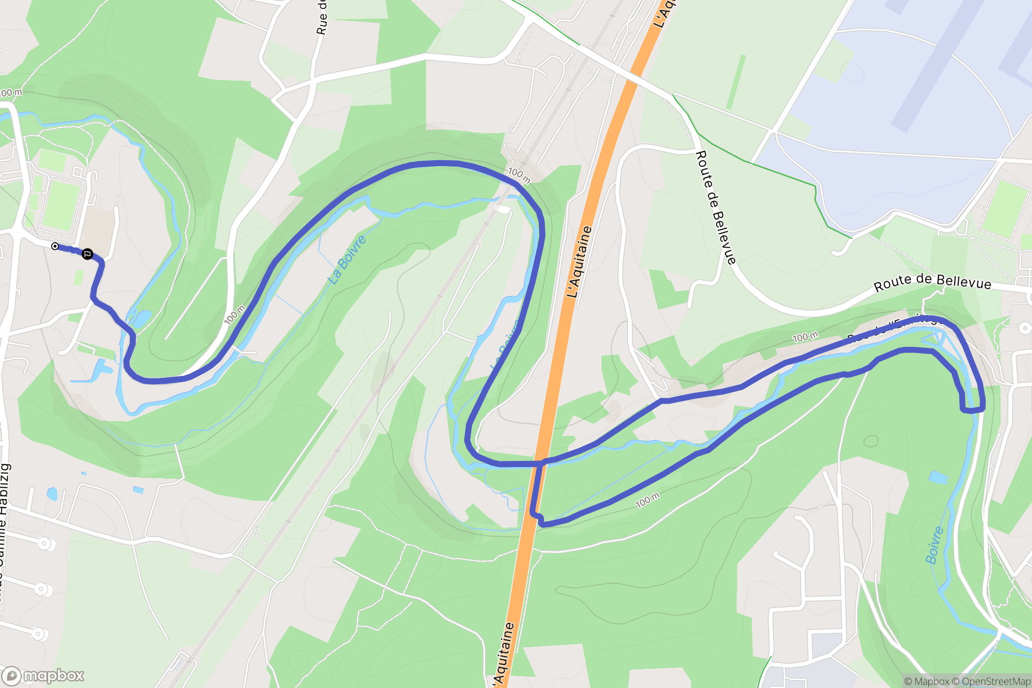 Vouneuil-sous-Biard : carte du parcours de randonnée - France