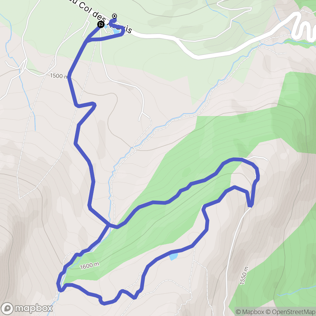 La Clusaz : carte du parcours de randonnée - France