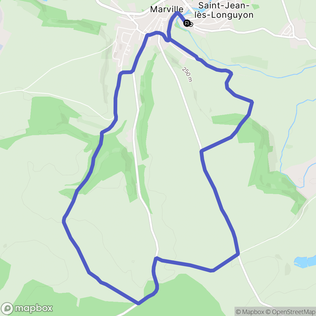 Saint-Jean-lès-Longuyon : carte du parcours de randonnée - France