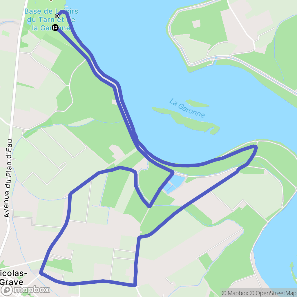 Saint-Nicolas-de-la-Grave : carte du parcours de randonnée - France