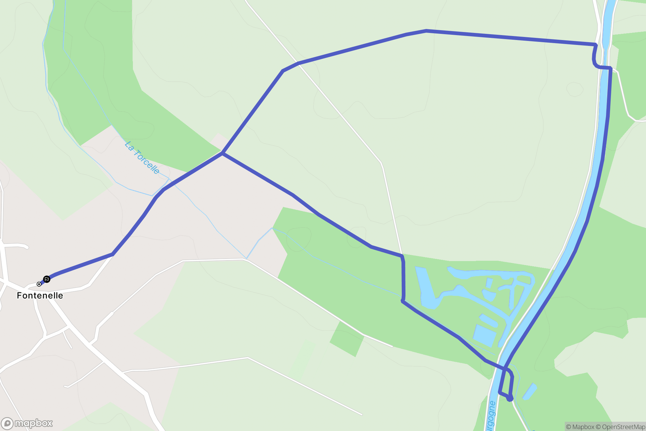Fontenelle : carte du parcours de randonnée - France