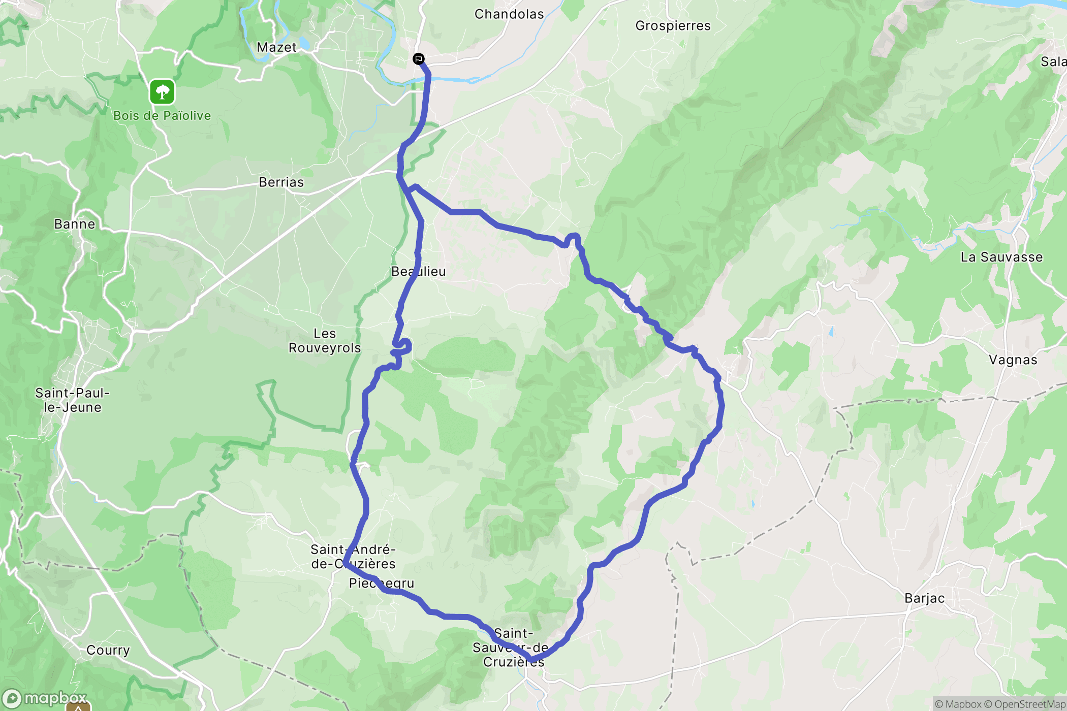 Chandolas: routekaart voor buitenactiviteiten - France