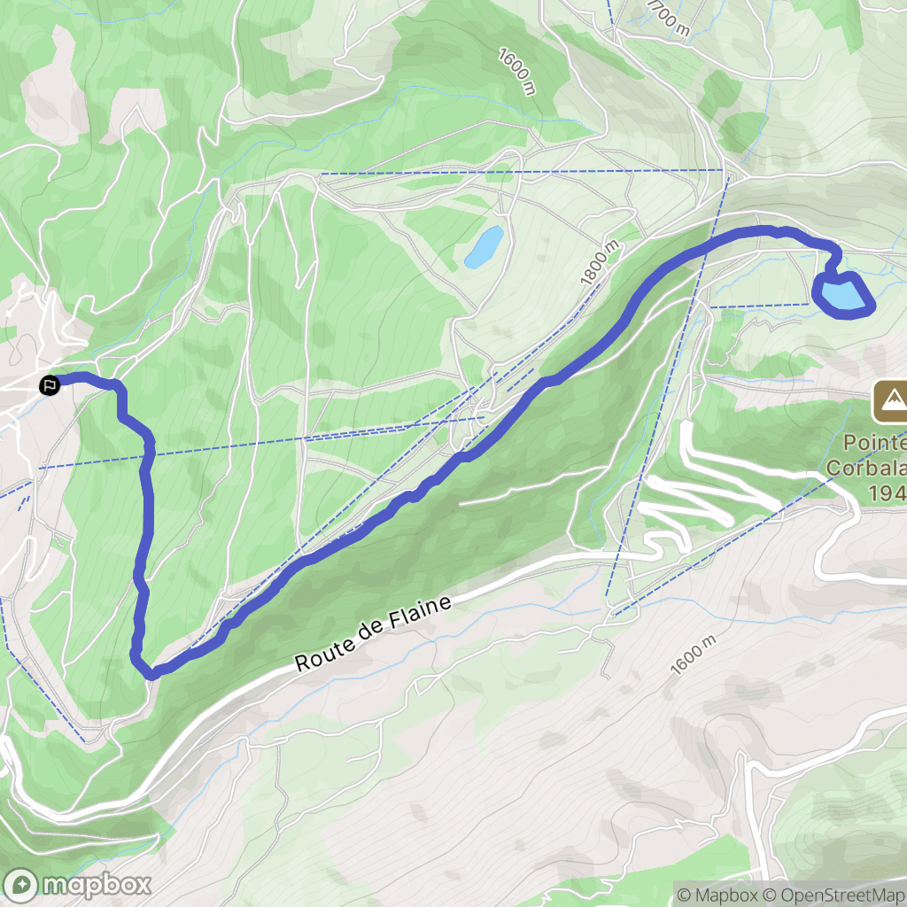 Arâches-la-Frasse : carte du parcours de randonnée - France