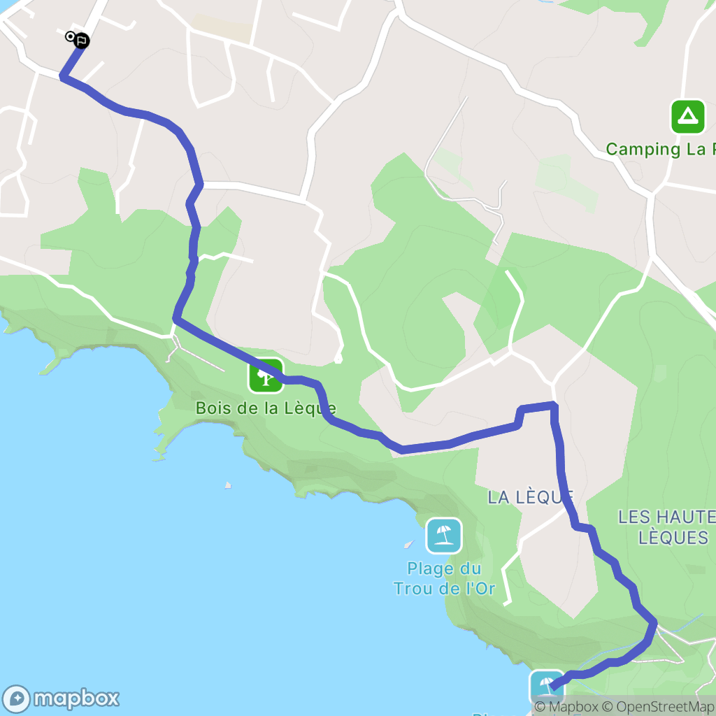 Six-Fours-les-Plages : carte du parcours de randonnée - France