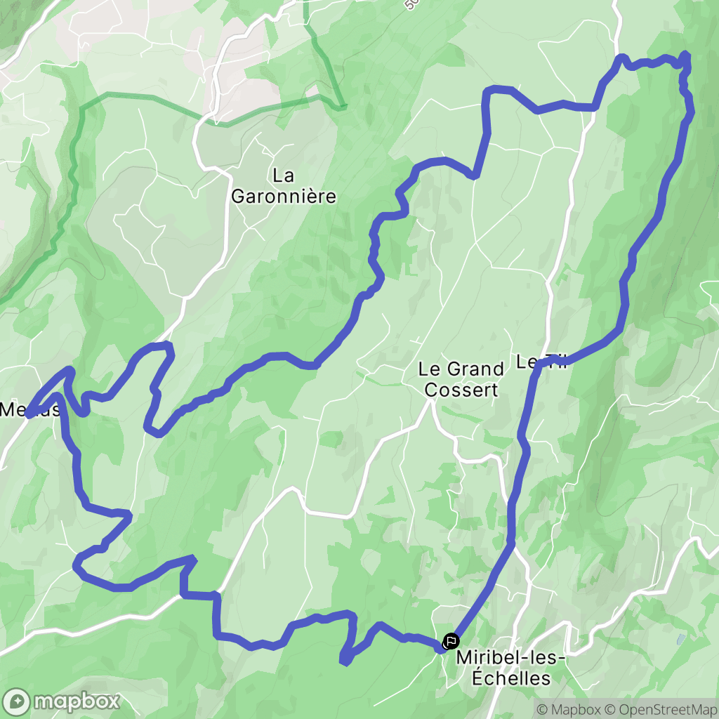 Miribel-les-Échelles : carte du parcours de randonnée - France