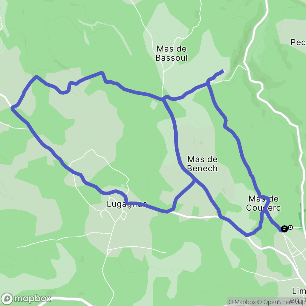 Limogne-en-Quercy : carte du parcours de randonnée - France